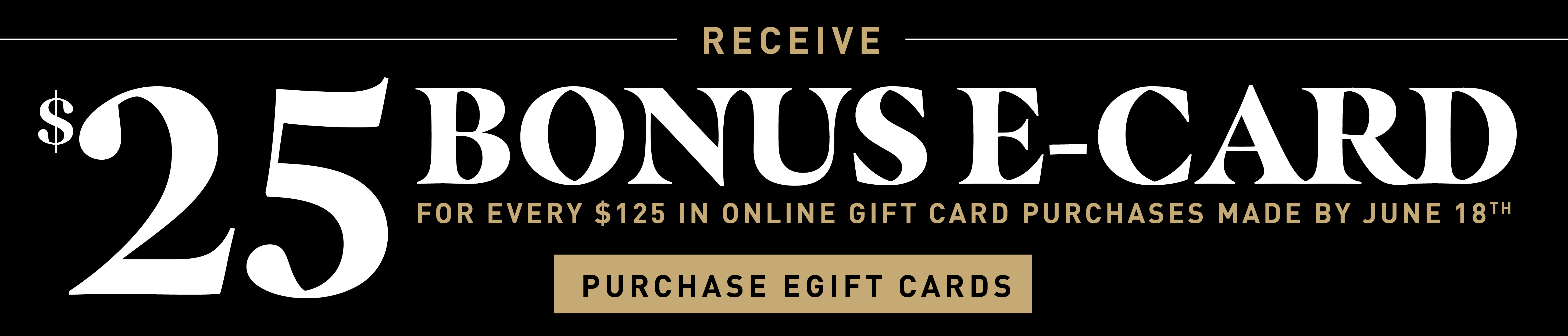 $25 Bonus E-Gift Card